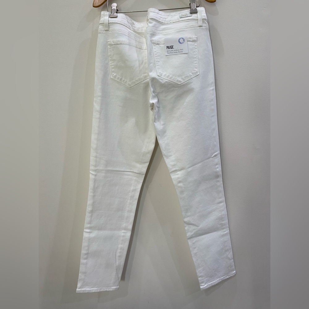PAIGE Women's White Skinny Jeans - Picture 2 of 5